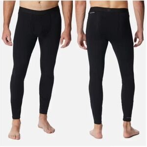 Columbia Black Omni Heat Thermal Midweight Stretch Baselayer Pants Mens XL